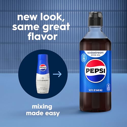 Image of SodaStream Pepsi New Pour Bottle Beverage Mix 14.9 Fl Oz (Pack of 4)