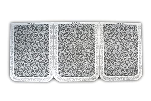 Image of The Furnishing Tree Cotton Floral Knitted Pattern 6 Pieces 3 Seater Sofa Cover Set White