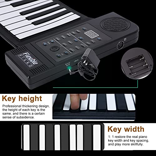 Sharainn Piano Portable de 61 Touches,Clavier de Piano 61 Touches,Piano Roll Up Pliable,Clavier de Piano 128 Sons (C3… - Les Beatles, Paul McCartney, John Lennon, RIngo Starr, George Harrison Sharainn Piano Portable de 61 Touches,Clavier de Piano 61 Touches,Piano Roll Up Pliable,Clavier de Piano 128 Sons (C3… – Image 5