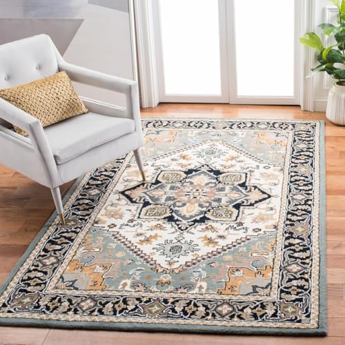 Image of Hand Tufted Modern Design Exported Collection High Low Pattern Wool Carpet for Living Room, Bedroom & Hall (Multi 4, 5 x 7 Feet)