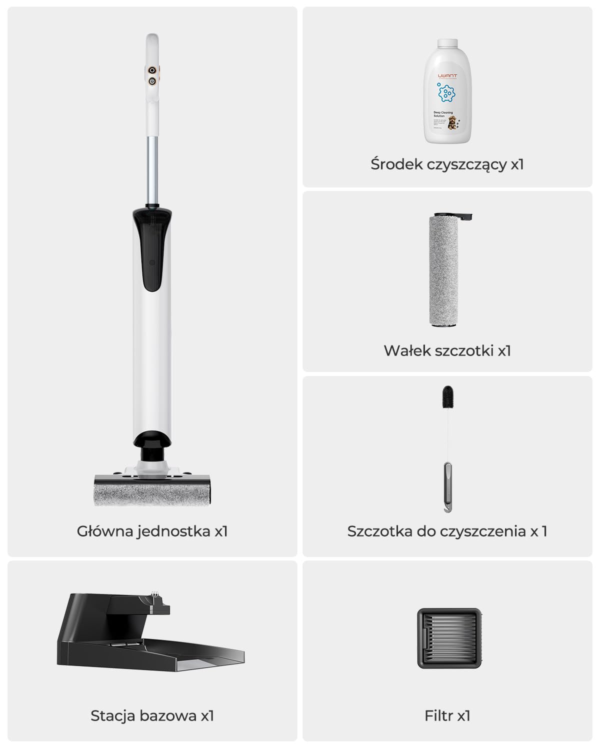 uwant D100 All-in-One odkurzacz na mokro i sucho, 17000 Pa, czyszczenie krawędzi 2mm