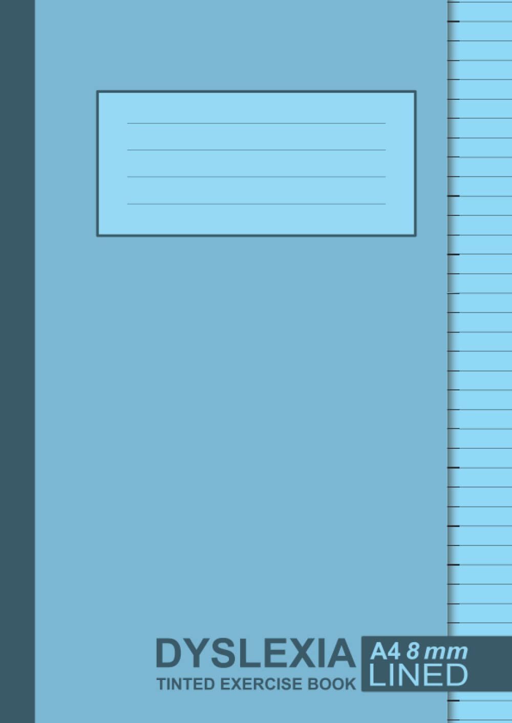 Dyslexia Tinted Exercise Book A4: 8mm Lined Blue Coloured Paper 100 gsm ...