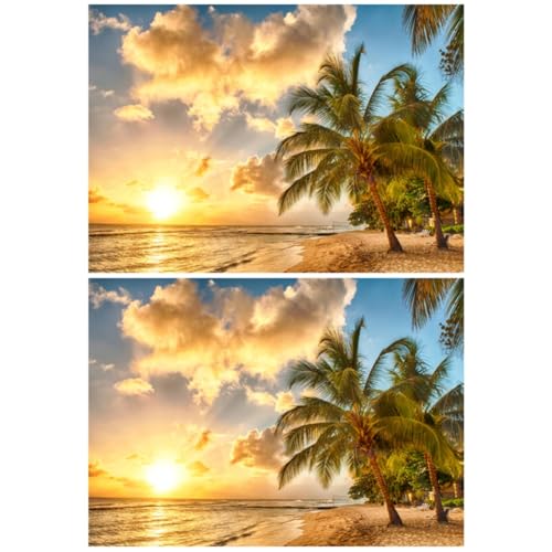 2pezzi Sfondo Fotografico Spiaggia Soleggiata Telo Per Studio Fondale Senza Cuciture e Antigraffio Per Scatti Riva Al Mare