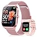Smartwatch Damen mit Telefonfunktion, 1.85'' Zoll HD Fitnessuhr, Smart Watch 200+Sportmodi Fitness Tracker mit Herzfrequenz/Spo2/Schrittzä... IP68 Wasserdicht Sportuhr für iOS Android