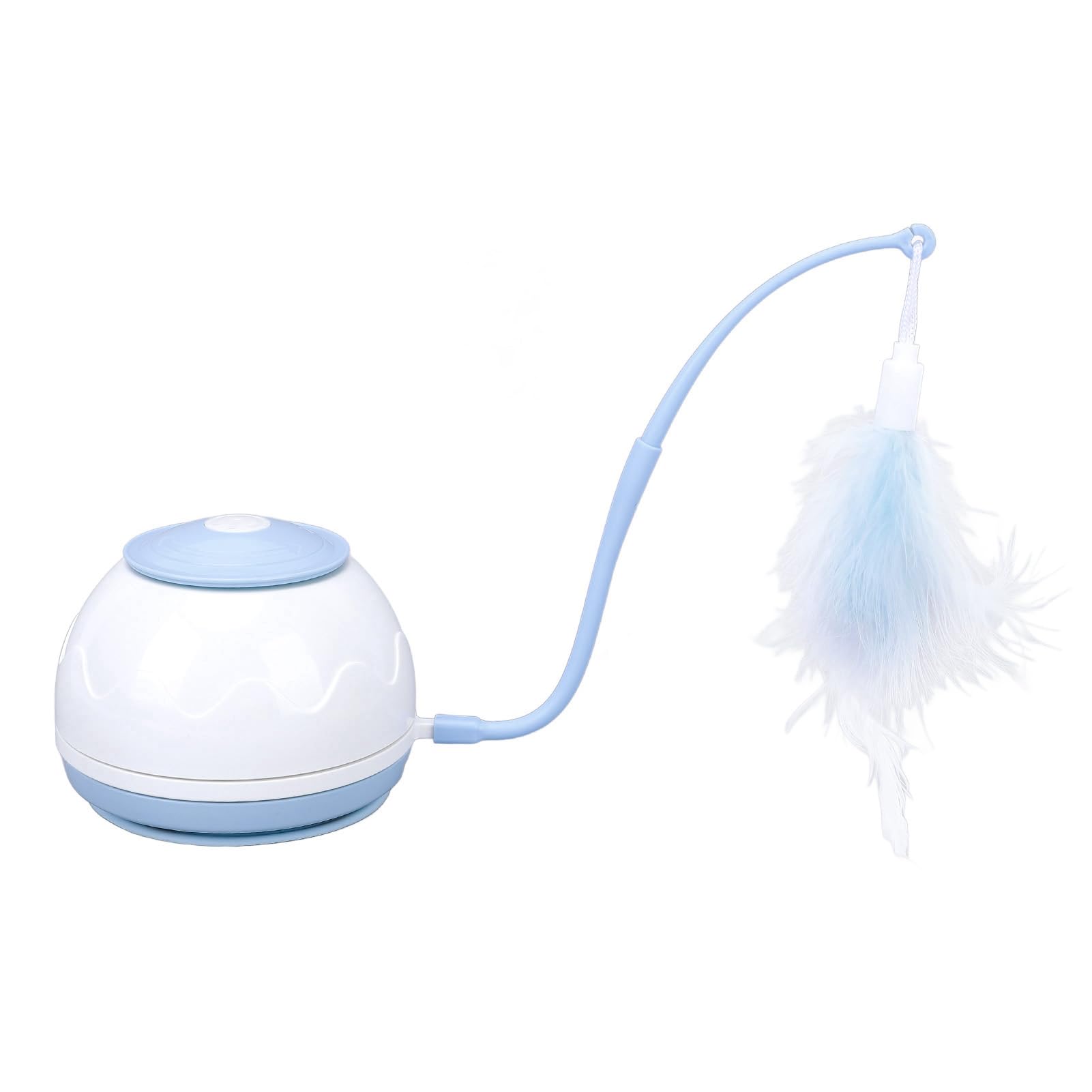 Haofy Giocattolo Interattivo per Gatti, Materiale ABS, Palla Rotolante Automatica con velocità Regolabile, Divertente attività Indoor per Gatti e Gattini (BLUE)