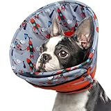 IECOii エリザベスカラー 犬 防水 二列ベルクロ エリザベス ソフト エリザベスカラー 傷舐め防止 引っ掻き防止 手術後 避妊 皮膚疾患 中型犬用 だいだいいろ L