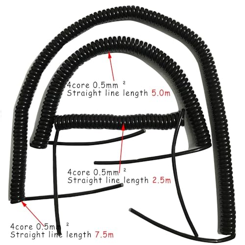 Câble électrique en spirale carré 4 broches extensible 1m pour outillage - 7