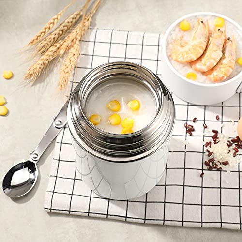 Warmte Behoud Pot Stoofpot Roestvrij Staal Cup Draagbare Isolatie Emmer Grote Capaciteit Student Lunch Isolatie Cup Wit - Image 4