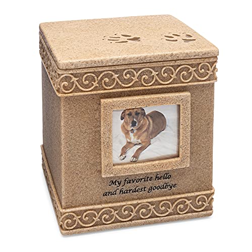 MMP Living Pet Urn Memorial Keepsake (My Favorite Hello- Top Lid)