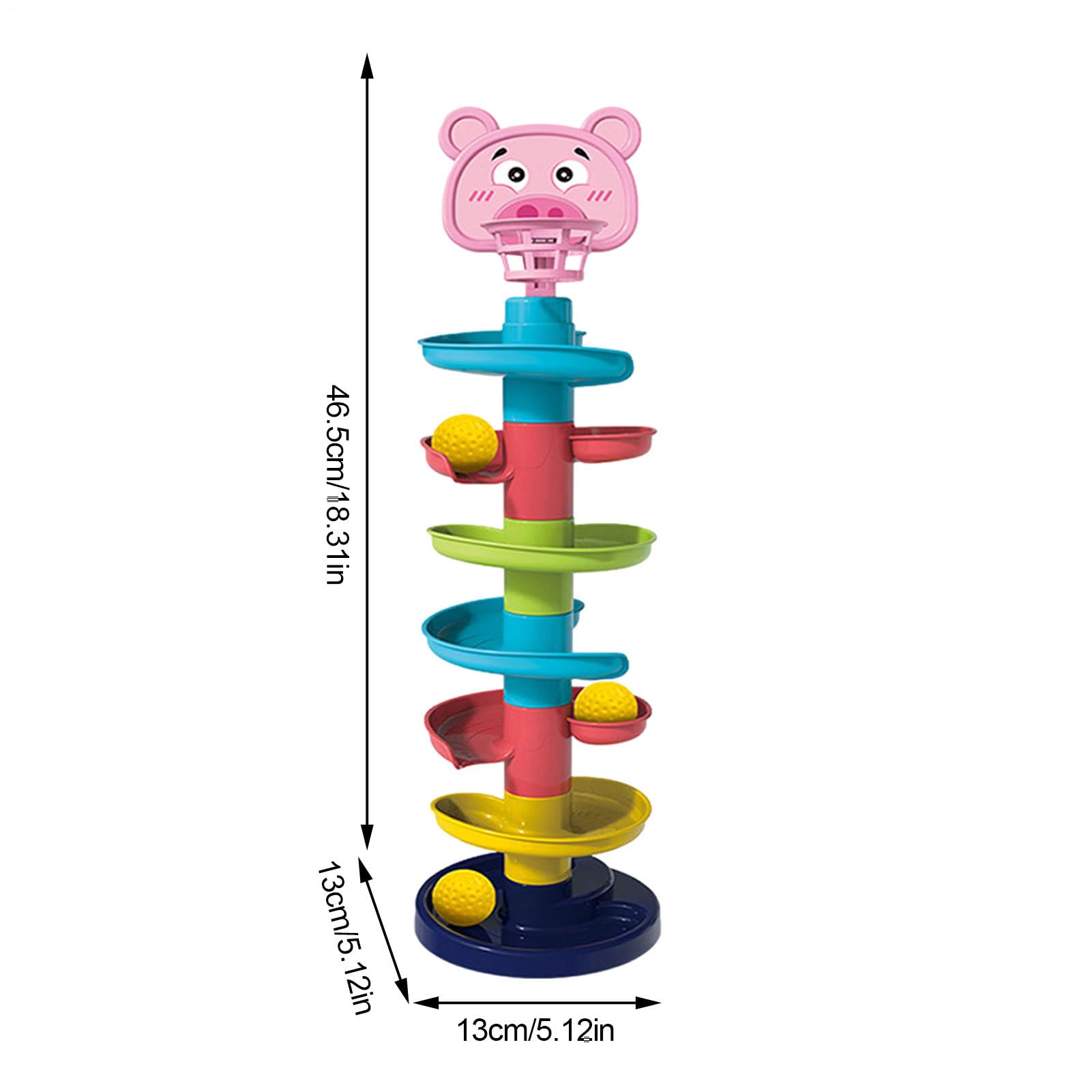 Toue de tour d'automne - Tour de balle éducative pour les tout-petits, montessorii spiral galette | Jeu expérimenté, jouets de mouvement coloré avec fonction de roulement et tour de 7 niveaux
