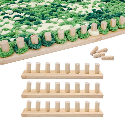 Zlshmoee 48' Chunky Knitting Loom for Blanket Making – Beech Wood Frame, Portable DIY Hand Knitting Kit for Beginners, Reusable Blanket Loom for Bulky Yarn Crafts & Gifts