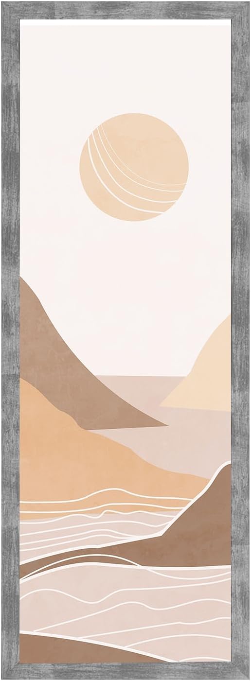 13x39 Frame Distressed Gray, Rustic 39x13 Picture Frame Grey, Art Pic Poster Frame, 13 by 39 Gallery Family Concert Portrait Photo Frame Anniversary/Birthday/Wedding/Thank you/Christmas Gift Rustic grey 13x39in