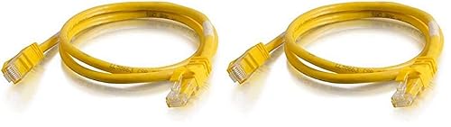 27872 - Cable Ethernet cruzado de red sin blindaje Cat6 sin blindaje (UTP), amarillo (7 pies7.0 ft) (paquete de 2)