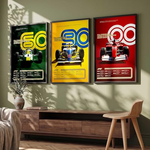 Image of kotart Big Sports Cars Framed Posters Gift Items for Boys Room Wall Decoration Bedroom Living Room Office Studio Decor | Car Poster Frame for Wall Decor Set Of 3 Size | Design 952 Black (14x20 Inch)