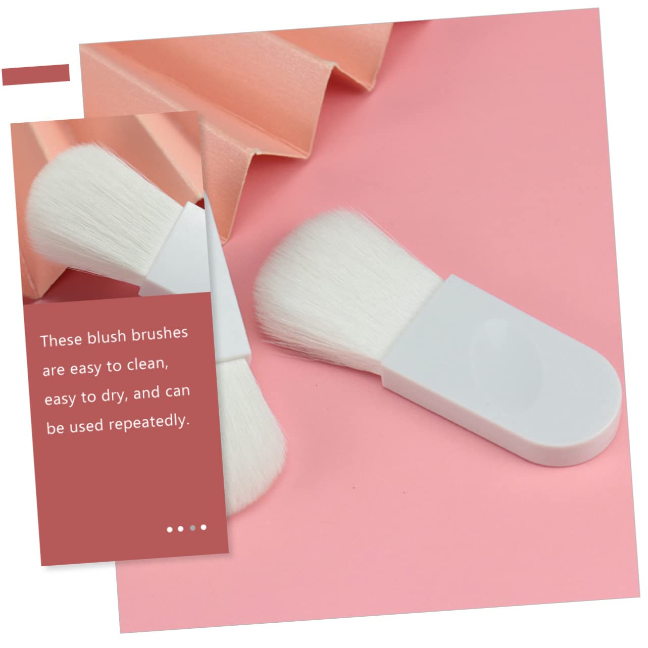 minkissy Set Di 5 Pennelli Per Il Trucco Con Setole Morbide Per Applicare Il Fard Strumento Di Bellezza Compatto Pennello Flessibile Con Impugnatura Per Il Pollice 5 Pezzi*5