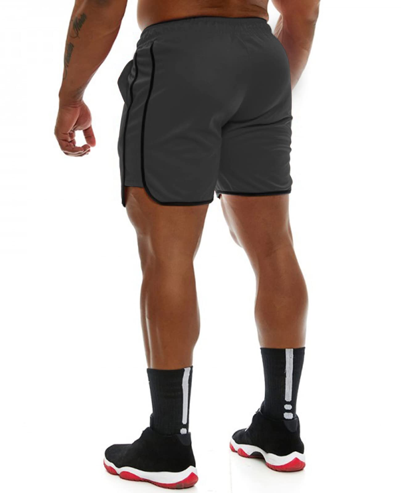 Genfien Pantaloncini Sportivi da Uomo Allenamento Fitness Shorts Jogging Pantaloncini Asciugatura Veloce Traspirante Leggero Sportivi Shorts