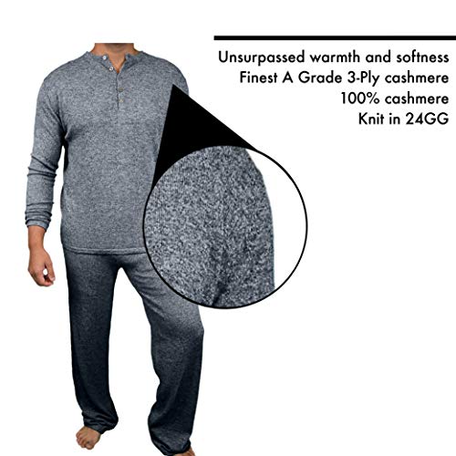 Cashmere Boutique: Unisex Lounge/Yoga Pajama & Sweater Set in 100% Pure Cashmere Made in Nepal (2 Colors, Sizes: S/M/L/XL)2
