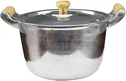 Caldeirão Alumínio Fundido Polido Alça e Pomel de Madeira 16cm 1,7L