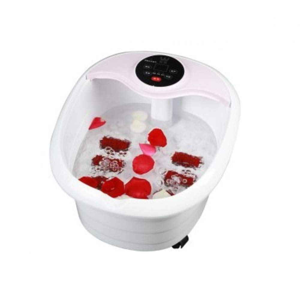 UYDJAKX Masajeador de SPA para pies, baño de pies con Masaje auático, bañera para pies con Calor, pedicura, 6 Rodillos de Masaje, Cubo para Lavabo, salón en casa Star of Light