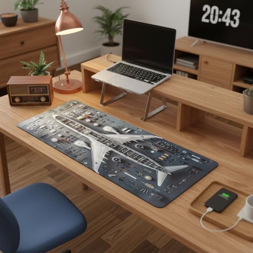 Image of ZORBES Large Mouse Pad 12 inchx32 inch inch Extended Gaming Mousepad Desk Mat Long Computer Keyboard Non-Slip Base Stitched Edges for Home Office Work, Non-Slip Rubber Base Desk Pad