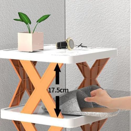 Haofy Foldable Shoe Rack Plastic Multi Layer Stylish Simple Easy to Install Shoe Shelf, Multifunctional - Image 3