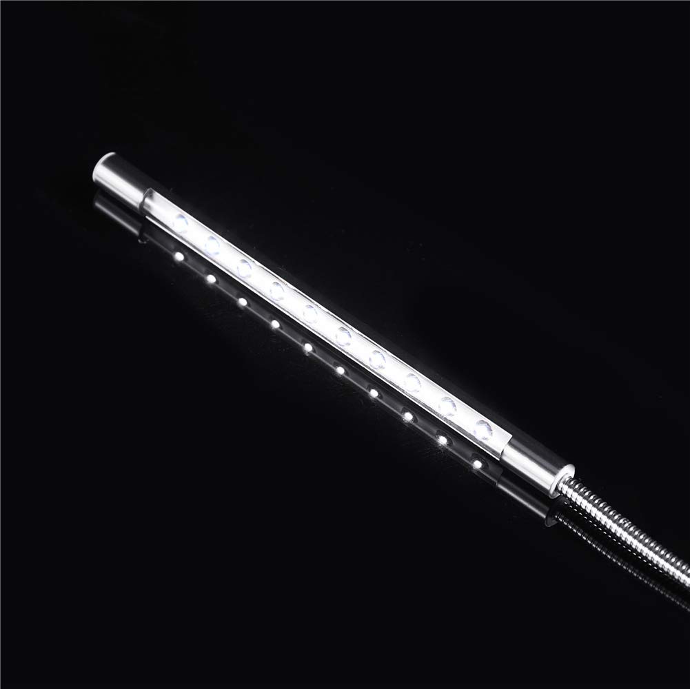 ciciglow Lampada per Laptop, Luce per Tastiera USB Portatile 10 Pezzi Lampada a LED Blubs Light 1W per PC/Laptop/Computer(d'Argento)