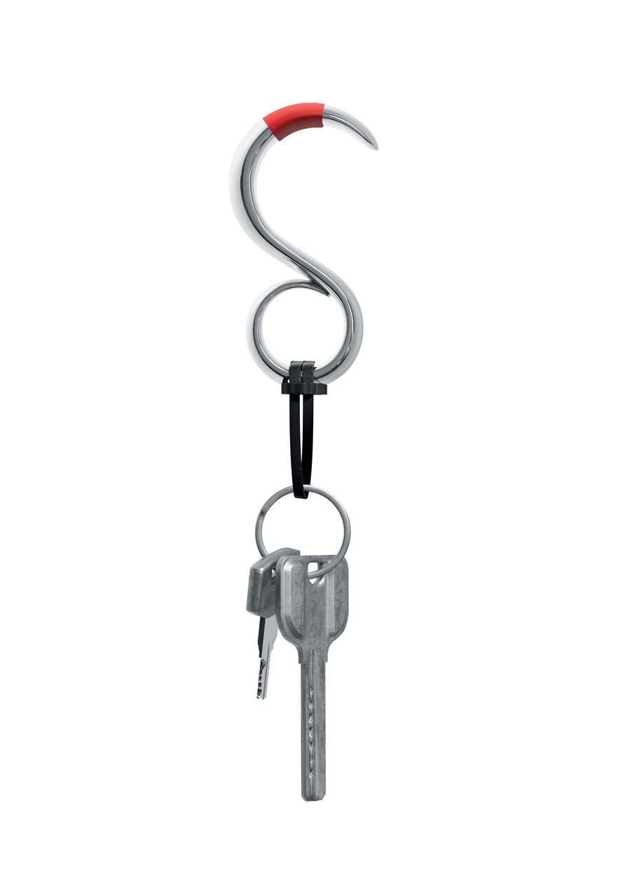 Alessi StaySafe No Touch Portachiavi, in Zama Cromata, Rosso
