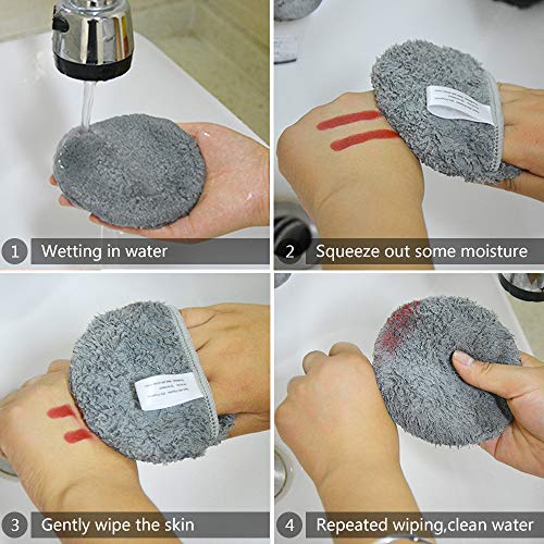 KinHwa Makeup Entferner Pads Wiederverwendbare Abschminkpads Waschbar Mikrofaser Abschminkpads Gesicht Superweich… - Image 3