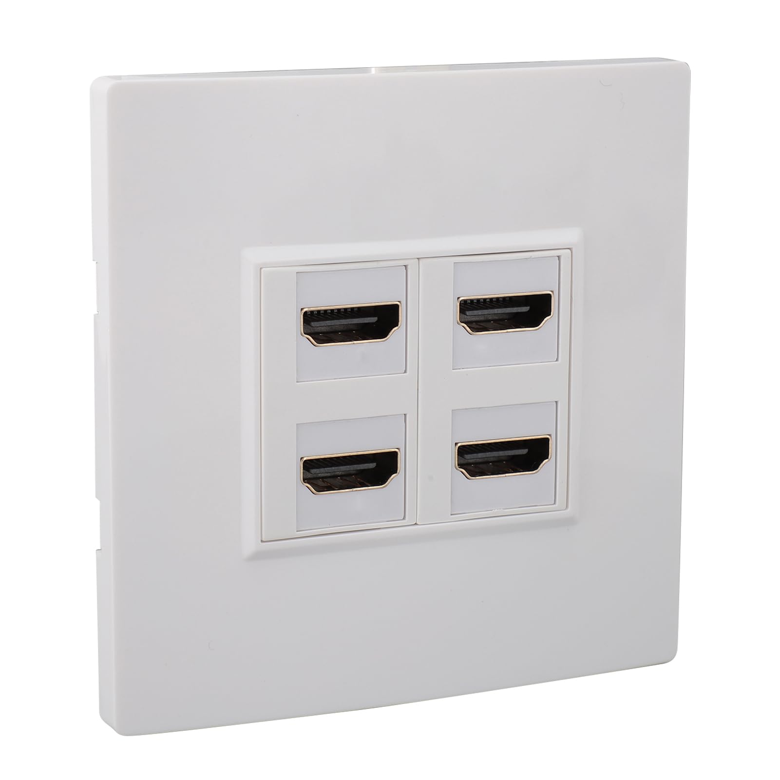 HDMI Wall Plate, 4 Ports 4K 60Hz Female to Female HDMI 2.0 Wall Panel for Computers, TVs, Hard Disks, Projectors