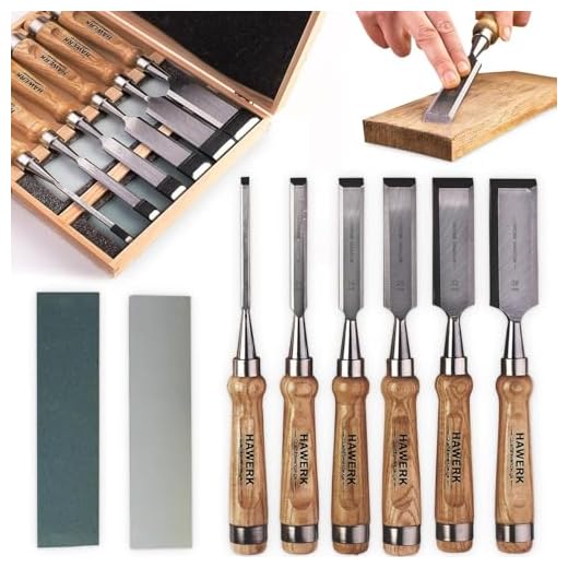 Premium Wood Chisel Set with Case