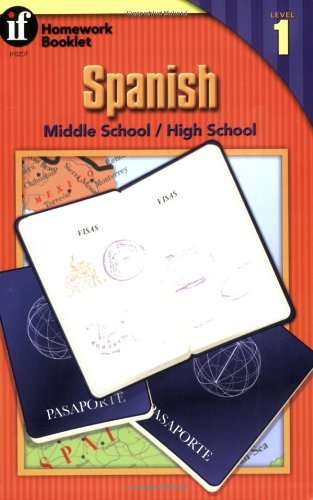 Spanish Homework Booklet, Middle School / High School, Level 1 (Spanish and English Edition)