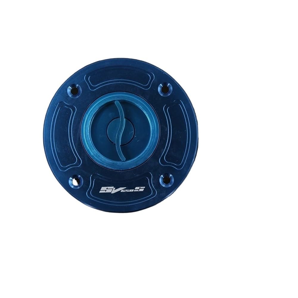 Tappo Olio Serbatoio Benzina CNC In Alluminio Keyless Accessori Moto Tappo Del Serbatoio Del Carburante Gas Copertura Per Su&zu SV 650S SV650S / SV650 1999-2002 (2000 2001(Blue)