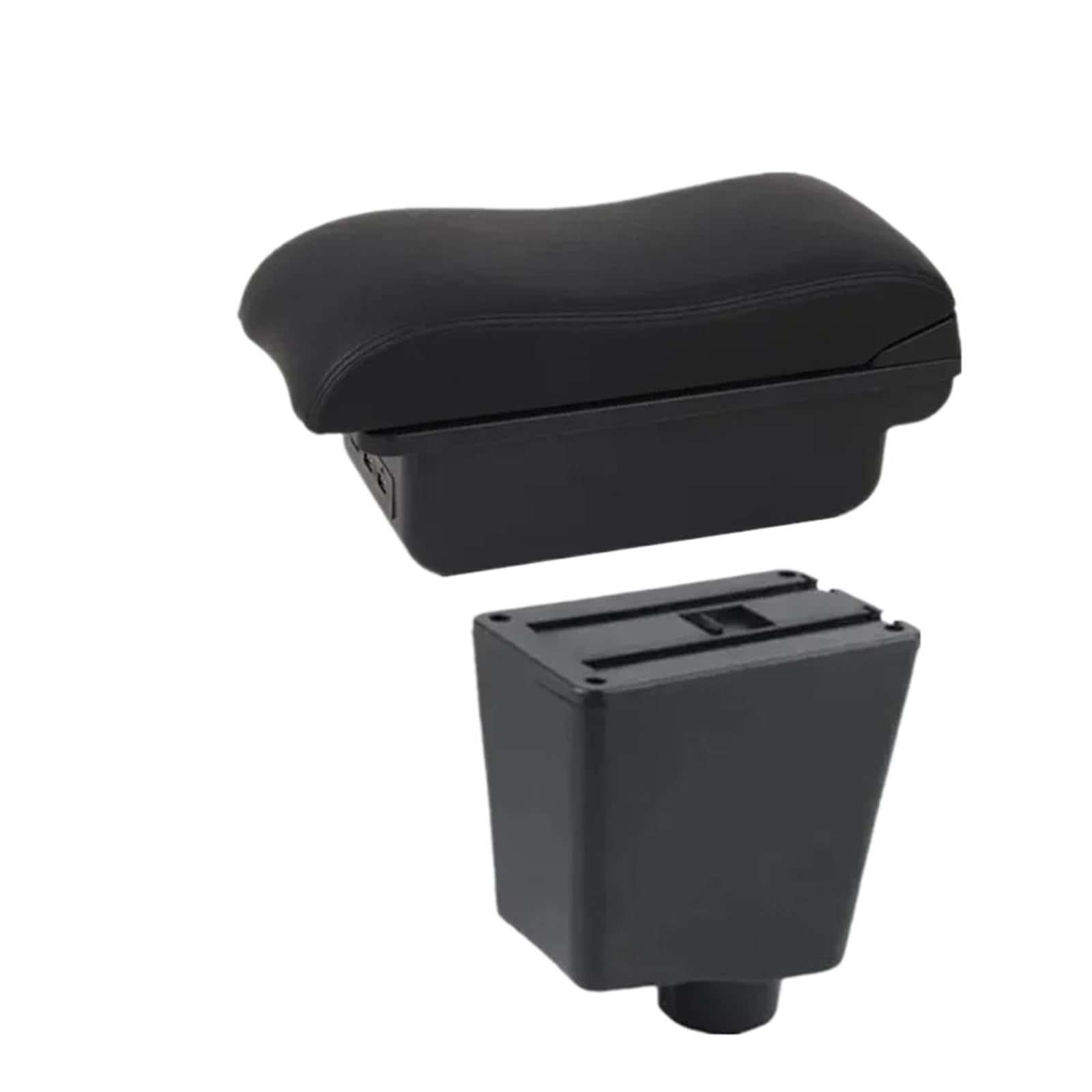 UMDJJU For SEAT For Ibiza III 2001-2008 Armrest Box Car Storage Retrofit Accessories Car Centre Console Armrest Box(B2 black line 3USB)
