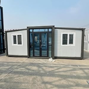 Generic Portable Prefabricated 20 FT Tiny Expandable Container House Standard with ensuite,2 Bedroom Granny Flat- Equipped with 3 Rooms, a Living Room, a Toilet, and a Bathroom., Customizable