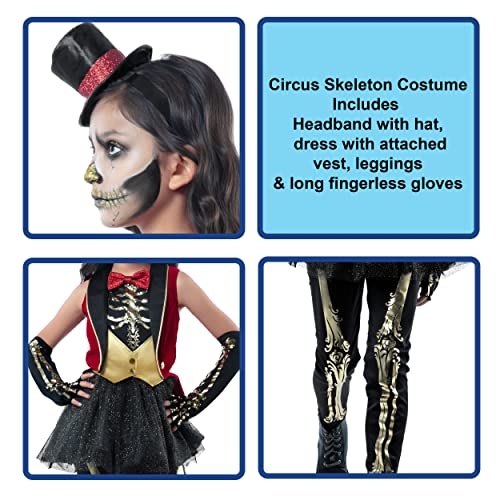 Disfraz de esqueleto para niñas Rubies Forum Circus miniatura 4