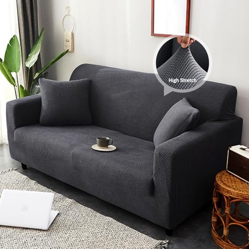 Housse canapé extensible en velours pour angle de salon - 4