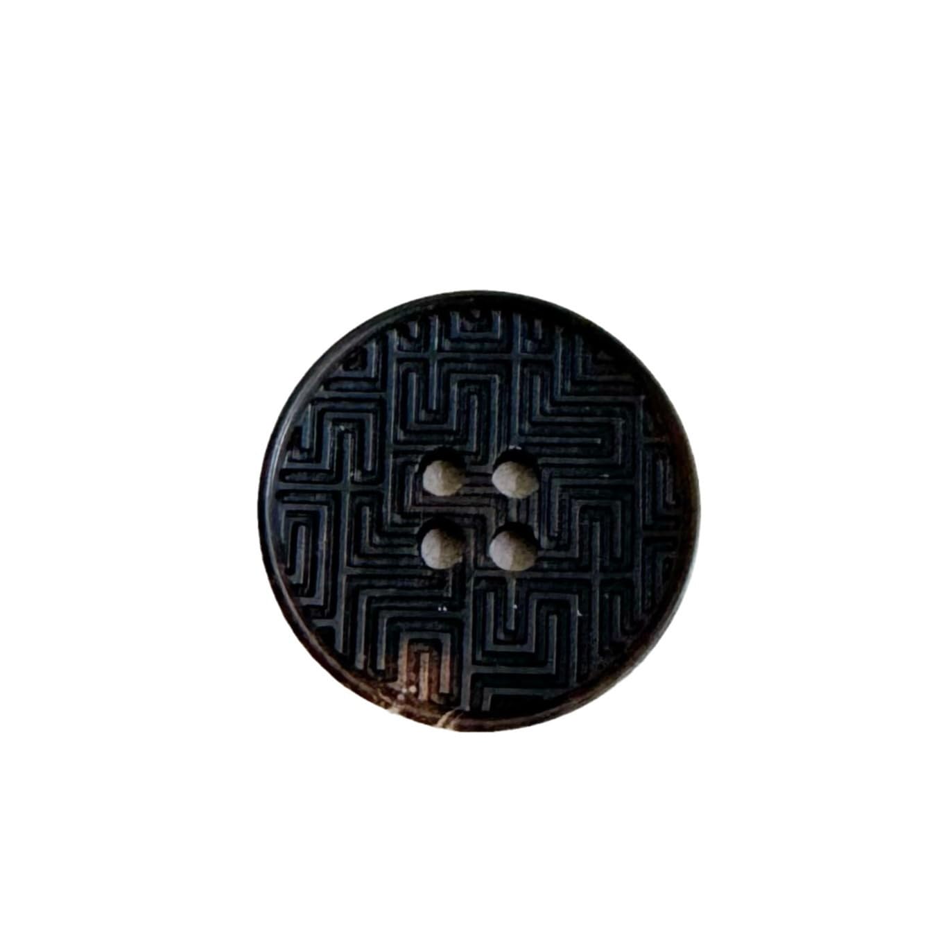 10 szt. 20-24 mm naturalne guziki rogowe, 4 otwory, okrągłe guziki z prawdziwego rogu, czarne, do kurtek garniturowych, swetrów z dzianiny, kaszmirowych płaszczy