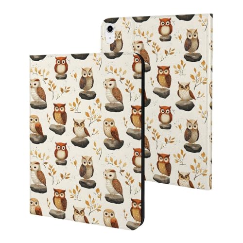 Housse iPad 11 2025 hibou en pierre coque fine pour iPad 10e génération 10.9 pouces