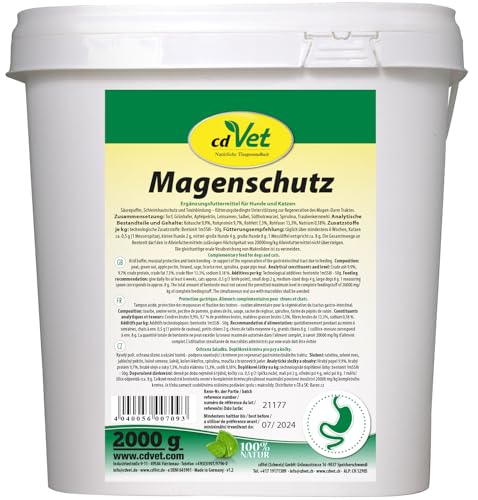 cdVet Magenschutz 2kg - Pulver zur Förderung der Gesundheit von Magen und Darm für Hunde und Katzen