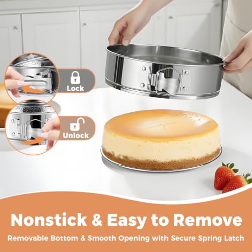 Molgree Non-toxic Springform Pan 9 Inch Nonstick Cheesecake Pan with Sleeve - image 2