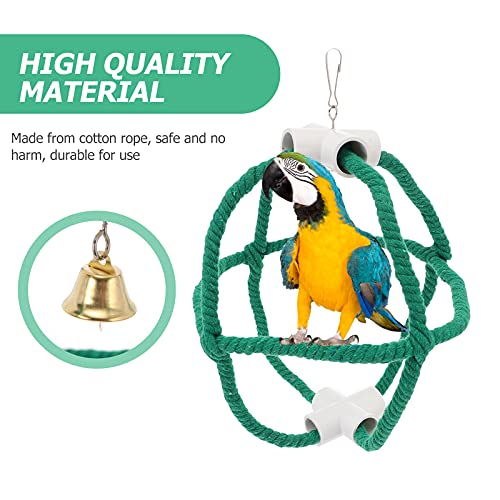 iplusmile Vogel accessoire huisdier vogel swing opknoping kauwen speelgoed papegaai stand katoenen touw opknoping mand - Afbeelding 7