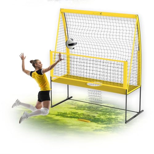 Yoving Volleyball Net Training System, 8 ft Wide by 11 ft High, Great for Serving and Dunking Drills Improves Hitting Accuracy, Power and Technique, Perfect for Team or Individual Training, Rugged