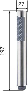 Shower Head Universal Bath Shower Handheld Pencil Handset High Pressure Single Function Stainless Steel Shower