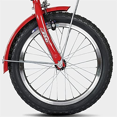 Faltbares Mini-Dreirad für Erwachsene, 16 Zoll, 3 Räder, Heimtrainer, dreirädriges Fahrrad, Kreuzfahrt-Trike mit Einkaufskorb für Senioren, Frauen, Männer, rot, Last 180 kg, Dreirad – Bild 5