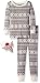 Burt's Bees Baby Baby Organic 2-Piece Pajama Set with Ornament, Heather Grey Fair Isle, 24 Months