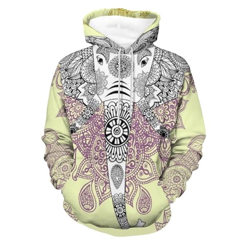 Sweat à capuche fleur d'éléphant unisexe taille S pour homme et femme