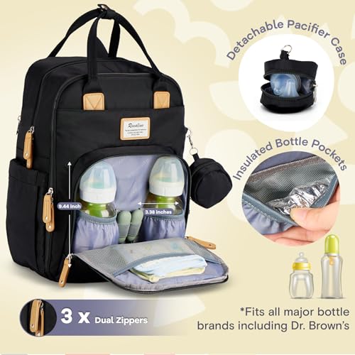 Ruvalino YW168-B Diaper Bag Backpack - Multifunction Waterproof Travel Essentials thumb #1