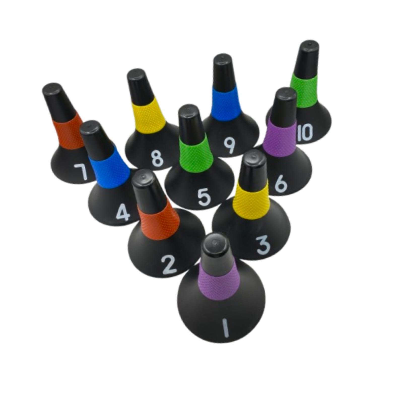 Colaxi 10 Pieces Soccer Cones Roadblocks Signs Versatile Field Markers,Football Training Markers,for Obstacle Course Outdoor Activity