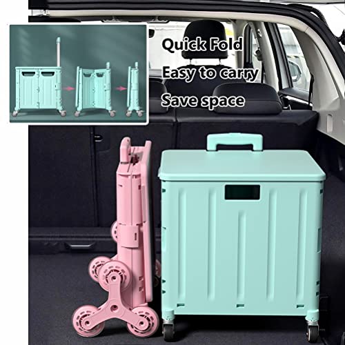 Chariot utilitaire pliable à roulettes robuste pour coffre et marché