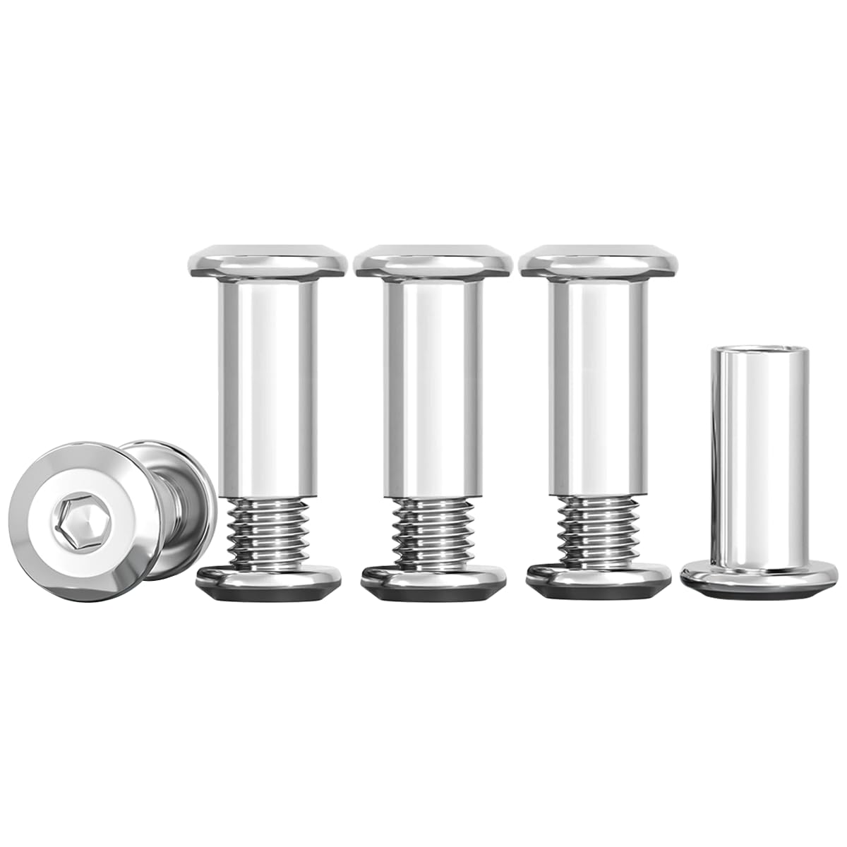 Drenky Viti Di Collegamento M4 In Acciaio Inox A2 V2A Dado A Manicotto M4x20mm Per Mobili, Armadi, Tavole Di Legno, 10 Pezzi